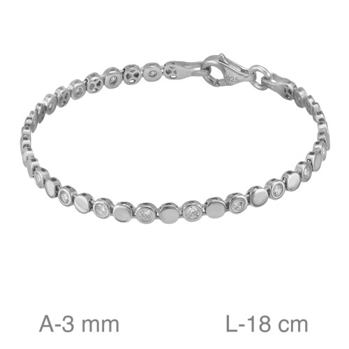 PULSERA PLATA CIRCONITAS