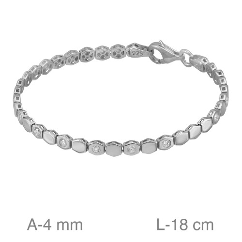 PULSERA PLATA CIRCONITAS