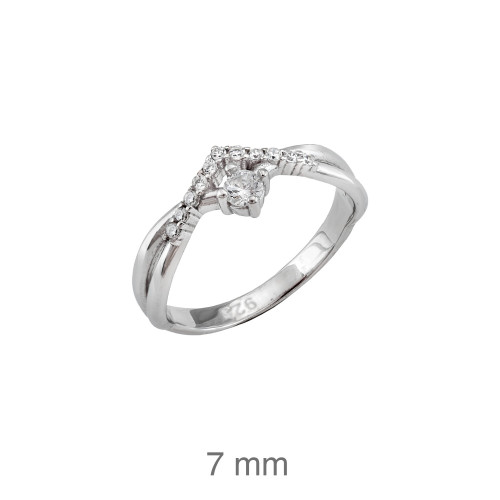 SORTIJA PLATA CIRCONITAS