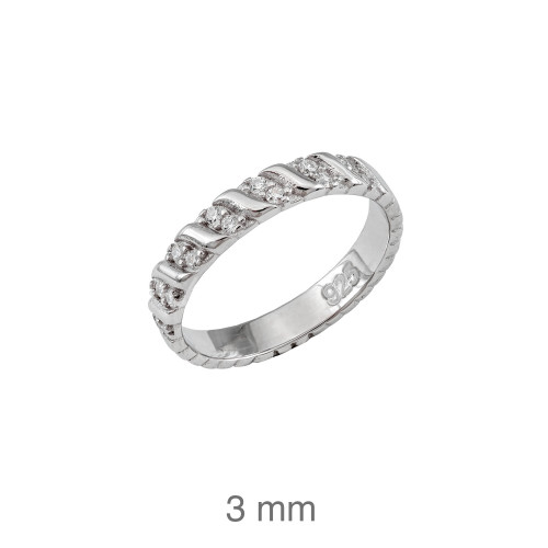 SORTIJA PLATA CIRCONITAS