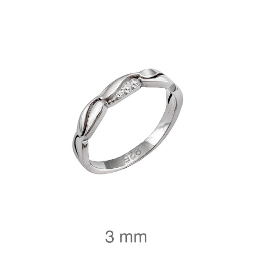 SORTIJA PLATA CIRCONITAS