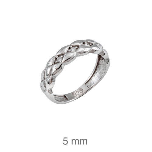 SORTIJA PLATA CIRCONITAS