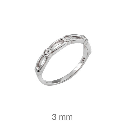 SORTIJA PLATA CIRCONITAS